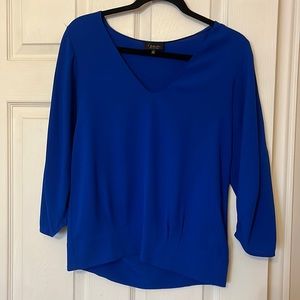 Royal Blue T. Babaton 100% Silk Blouse